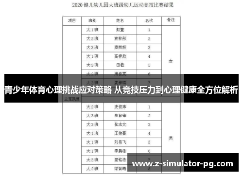青少年体育心理挑战应对策略 从竞技压力到心理健康全方位解析